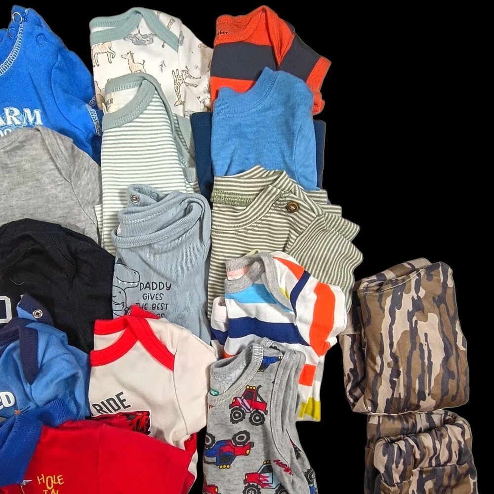 Huge 60Pc Baby Boy Clothes Lot 3-6M Outfits Shirts, Bottoms High Quality Brands! - Picture 3 of 16